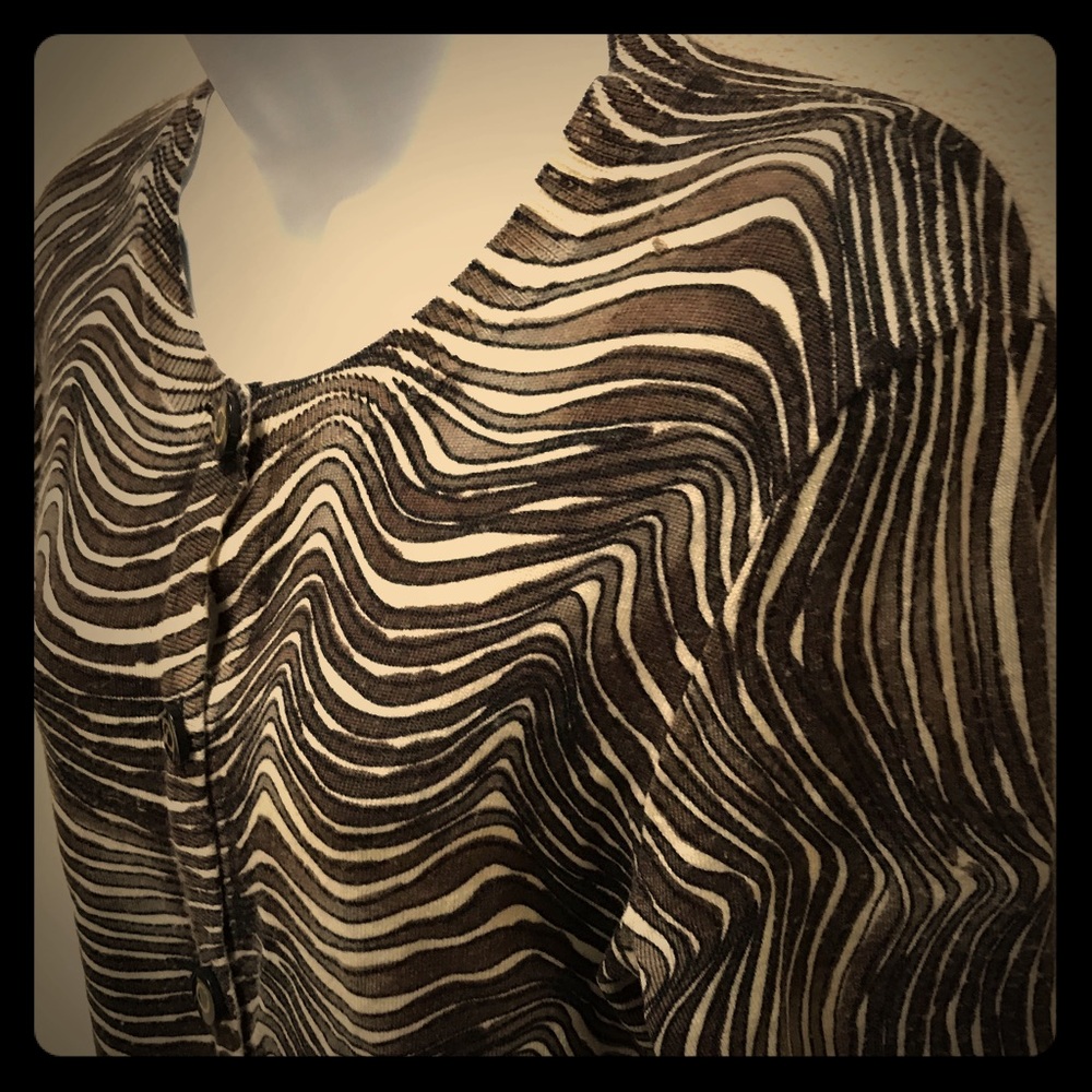 Tory Burch sweater blouse *funky conservative*
